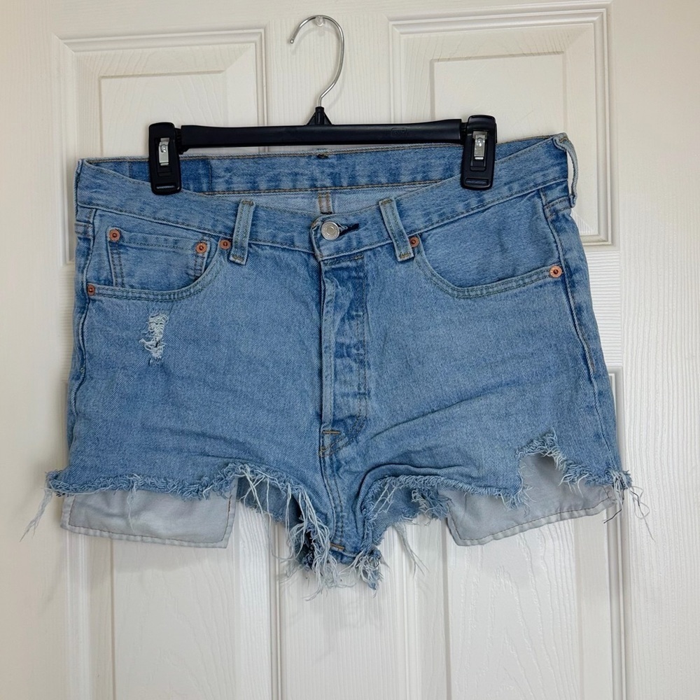 Levi's Light Blue cheeky Shorts size 12